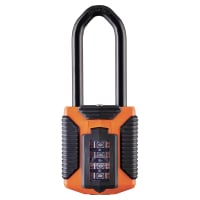 Squire CP50/ATLO/2.5 All Weather Combination Long Shackle Padlock - 50mm Body - 62 x 23mm Shackle - Orange
