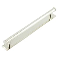 Hoxton by Frelan Wenlock 15mm Knurled T-Bar Cabinet Pull Handle on Stepped Backplate - 224mm c/c - Pol Nickel