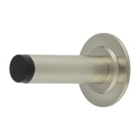 Burlington by Frelan Plain Projection Door Stop on Stepped Rose - 76mm Projection - Satin Nickel