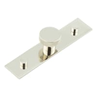 Hoxton by Frelan Wenlock Knurled Round Cabinet Knob on Plain Backplate - 30mm Diameter - Polished Nickel