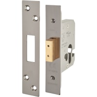 Altro Architectural Euro Profile Deadlock - 65mm Case - 44mm Backset - Black Nickel
