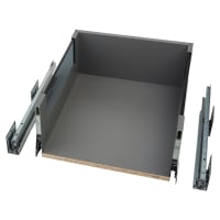 Blum MERIVOBOX BLUMOTION E Height Soft Close Drawer & Smoked Glass - (H) 192 x (D) 450 x (W) 402mm - Orion Grey