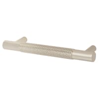 Alexander & Wilks Brunel 13mm Knurled T-Bar Cabinet Pull Handle - 96mm Centres - Polished Nickel