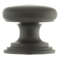 Atlantic Old English Lincoln Victorian Round Cabinet Knob - 32mm Diameter - Dark Bronze