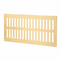 Hampstead Plain Slotted Vent - 305 x 152mm - 11590mm² Free Air Flow - Polished Brass