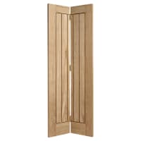 LPD Mexicano 5 Panel Unfinished Solid Bi-Fold Internal Door - 1981 x 762 x 35mm - Oak