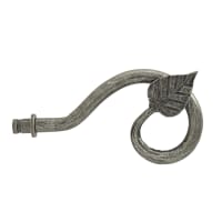 Olde Forge Leaf Curtain Finials - Pewter