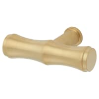 Alexander & Wilks Crispin Bamboo 12mm T-Bar Cabinet Knob - 55 x 38mm - PVD Satin Brass