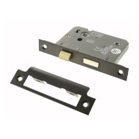 Atlantic Bolt Through Bathroom Lock - 77mm Case - 57mm Backset - Urban Dark Bronze