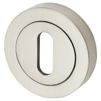 Serozzetta by Carlisle Brass Varese Escutcheon - 50mm Diameter - Keyhole - Satin Nickel