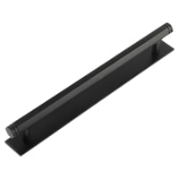 Hoxton by Frelan Nile 15mm Hex T-Bar Cabinet Pull Handle on Plain Backplate - 224mm c/c - Black