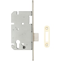 Altro Architectural DIN Euro Deadlock - 85mm Case - 60mm Backset - Radius - PVD Brass