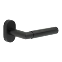 CRES by Frelan Black uPVC Multipoint Door Handles on Oval Rose - CR-102 Range
