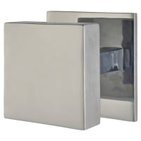 Heritage Brass by M Marcus Polished Chrome Square Centre Door Knob - 89 x 89mm Square Rose