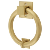 Hampstead Ring Door Knocker - Satin Brass - 140 x 120mm