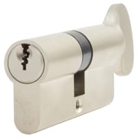 Mul-T-Lock MTL200 6 Pin 80mm Euro Thumbturn Cylinder 40Turn + 40mm - Satin Nickel - Master Keyed A