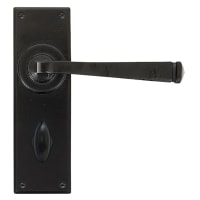 From The Anvil Black Bathroom Door Handles - Avon Range - 152 x 48mm