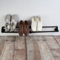Altro 3/4 Inch Pipe Shoe Rack - Black