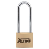 Altro Solid Brass Long Shackle Padlock - 40mm Body - 51 x 23mm Shackle - Keyed to Differ