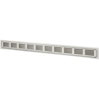 Hooded Louvre Vent - 648 x 62mm - 9000mm² Free Air Flow - Satin Aluminium