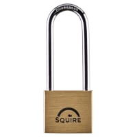 Squire LN4/2.5 Lion Open Long Shackle Padlock - 40mm Body - 64 x 22.5mm Shackle - Brass