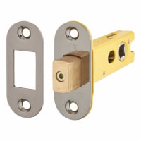 Altro 8mm Bolt Through Tubular Bathroom Deadbolt - 76mm Case - 57mm Backset - Radius - Black Nickel