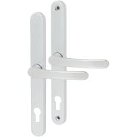 TSS uPVC Multipoint Door Handle - Long Plate - 240mm Bolt c/c - 92mm c/c - Silver