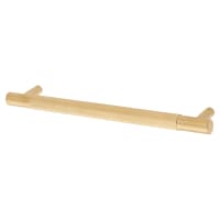 Alexander & Wilks Brunel 13mm Knurled T-Bar Cabinet Pull Handle - 160mm Centres - PVD Satin Brass
