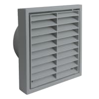 Manrose Wall Grille Fixed Shutter - 4 Inch/100mm - Grey