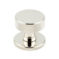 Burlington by Frelan Polished Nickel Knurled Mortice Door Knob - 60mm Rose Diameter - Westbourne Range