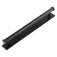 Hoxton by Frelan Thaxted 15mm Lines T-Bar Cabinet Pull Handle on Stepped Backplate - 224mm c/c - Black