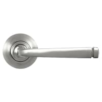 From The Anvil Satin Stainless Steel Door Handles on Round Rose - Avon Range