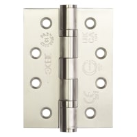Jedo Square Ball Bearing Grade 13 Butt Fire Door Hinge - 102 x 76 x 3mm - Sat Stainless Steel - Pair