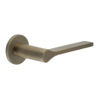 CRES by Frelan Antique Brass Sprung Fire Rated Door Handles on Round rose - CR-105 Range