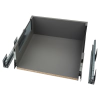 Blum MERIVOBOX BLUMOTION E Height Soft Close Drawer & Smoked Glass - (H) 192 x (D) 450 x (W) 452mm - Orion Grey