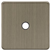 Knightsbridge 20A Screwless Flat Plate Flex Outlet Plate - Antique Brass