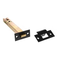 Atlantic Heavy Duty Bolt Through Tubular Latch - 150mm Case - 125mm Backset - Square - Matt Black