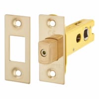 Altro 8mm Bolt Through Tubular Bathroom Deadbolt - 76mm Case - 57mm Backset - Square - PVD Brass