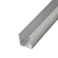 Touchpoint 2000mm Aluminium U-Profile Channel - 38 x 38 x 1.6mm - Mill