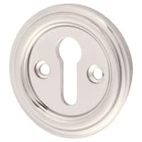 Jedo Parisian Escutcheon - 42mm Diameter - Keyhole - Satin Nickel