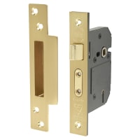 Yale M560 BS3621:2007 Bolt Through 5 Lever Sashlock - 76mm Case - 57mm Backset - Polished Brass