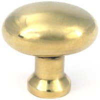 From The Anvil Moore Round Cabinet Knob - 32mm Diameter - Aged Brass