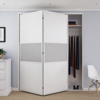 Klug Bifold 14 Sliding Door Kit - 1600mm Track - 2 Doors 1 Way - 14kg Max Door Weight