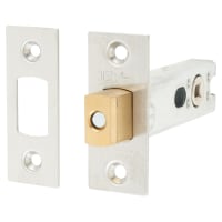 Jedo 5mm Heavy Duty Bolt Through Tubular Bathroom Deadbolt - 76mm Case - 57mm Backset - Square - Stainless