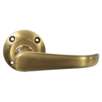 Heritage Brass by M Marcus Antique Brass Door Handles on Round Rose - Windsor Range