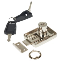 Adjustable Backset Lock - 22 x 18mm - Keyed to Differ - Nickel Plated