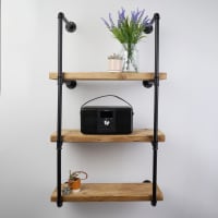 Altro 3/4 Inch 3 Tier Pipe Shelf Kit - Black
