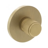 Atlantic Millhouse Brass Knurled Bathroom Turn and Release - 50mm Diameter - Satin Brass