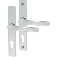 TSS uPVC Multipoint Door Handle - 180mm Bolt c/c - 70mm c/c - Polished Chrome