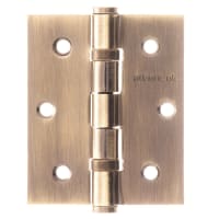 Atlantic Heavy Duty Twin Ball Bearing Hinge - 75 x 63.5 x 2.5mm - Antique Brass - Pair